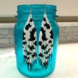 NEW cow print earrings